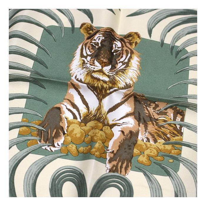 HERMES エルメス カレ45 プチカレ スカーフ『TIGRE ROYAL 王者の HERMES エルメス カレ45 プチカレ スカーフ『TIGRE ROYAL 王者の
