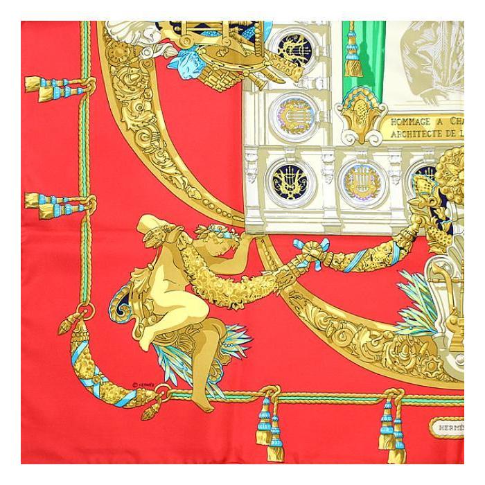 ⭐️タグ有⭐️HERMES エルメス カレ90 シャルルガルニエへの賛辞 HERMES エルメス カレ90 シャルルガルニエへの賛辞 スカーフ