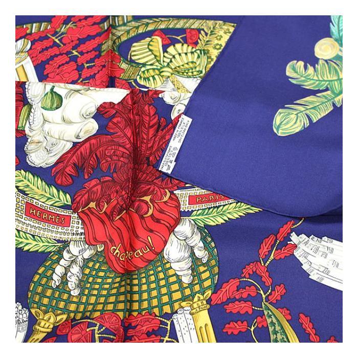 HERMES エルメス カレ90 chapeau! 脱帽 HERMES/エルメス】 カレ90 「chapeau/脱帽」 スカーフ シルク100