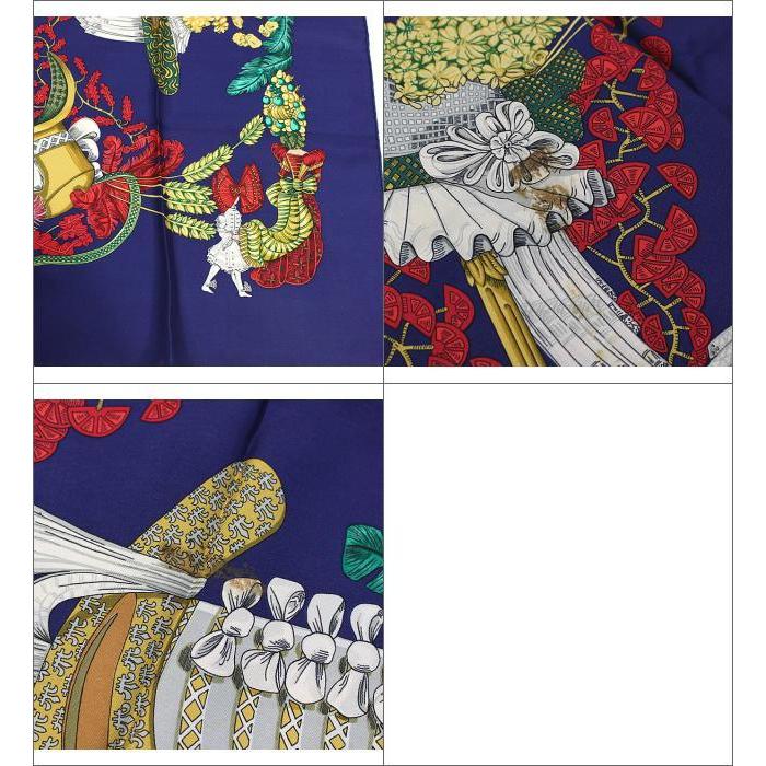 HERMES（エルメス） SALE カレ90 大判スカーフ『chapeau 脱帽』青系