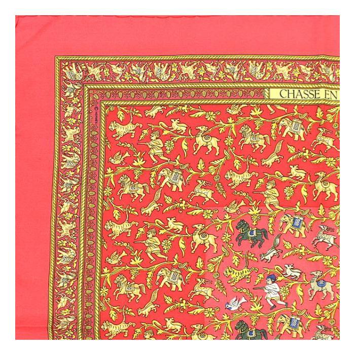 HERMES エルメス　カレ45 プチスカーフ　『インドの狩猟』　未使用品 HERMES（エルメス） SALE カレ45 スカーフ『CHASSE EN INDE インドの