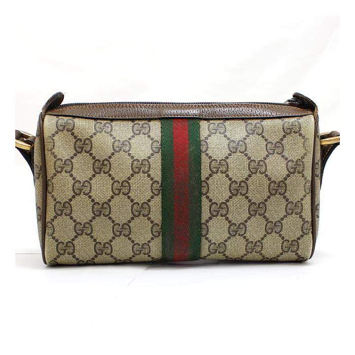GUCCI ショルダーバッグ　GG柄　シェリーライン　オールドグッチ GUCCI◇ショルダーバッグ/シェリーライン/GG/BEG/総柄/11602089