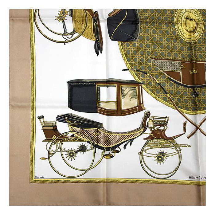 HERMÈS 馬車と自転車のスカーフ90大判 HERMES（エルメス） SALE カレ90『LES VOITURES A TRANSFORMATION