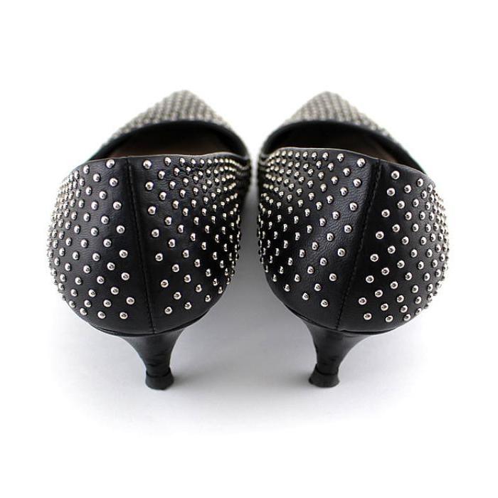 PRADA（プラダ） スタッズ パンプス 靴 ハイヒール レザー 黒系 size36