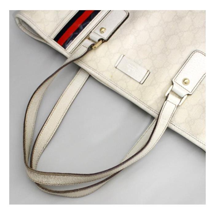 グッチ トートバッグ レザー×PVC A4可 肩掛け GG柄 ホワイト GUCCI SALE グッチ ショルダートートバッグ A4収納可 GG柄