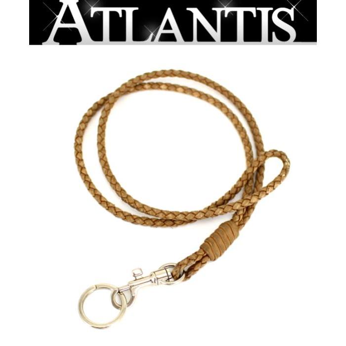 ボッテガヴェネタ　ネック　ストラップ　ブラウン BOTTEGA VENETA 在庫処分 大SALE ボッテガ ヴェネタ ネック