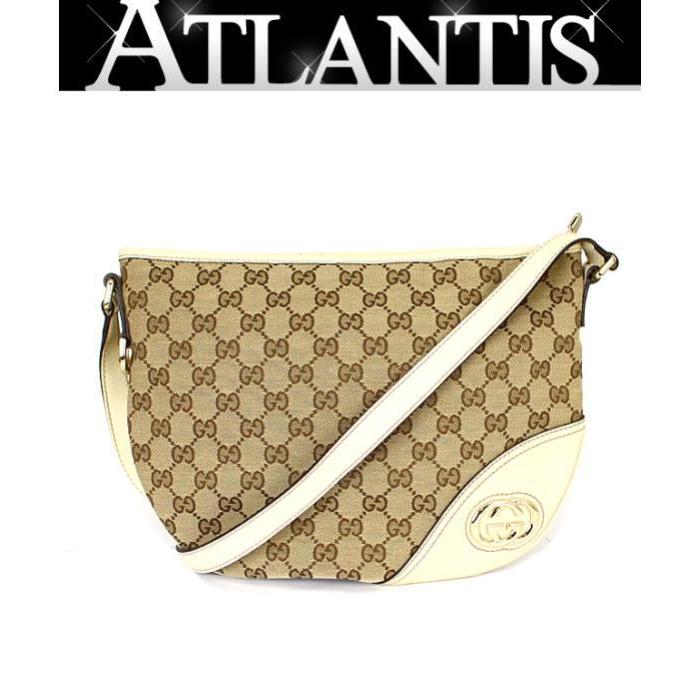 GUCCI グッチ ショルダーバッグ ダブルG金具 GGキャンバス ベージュ  