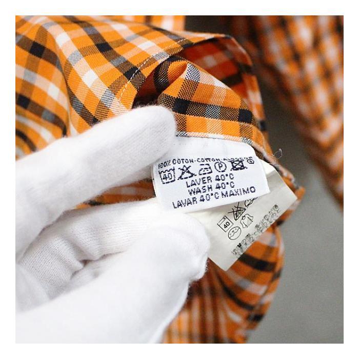 エルメス 長袖シャツ 38-15 チェック柄 90s HERMES チェック柄 長袖シャツ 38-15