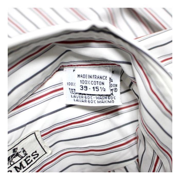 HERMES（エルメス） SALE 美品 長袖シャツ ストライプ メンズ コットン 