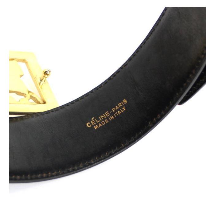 CELINE SALE セリーヌ ベルト 馬車金具 レザー size60