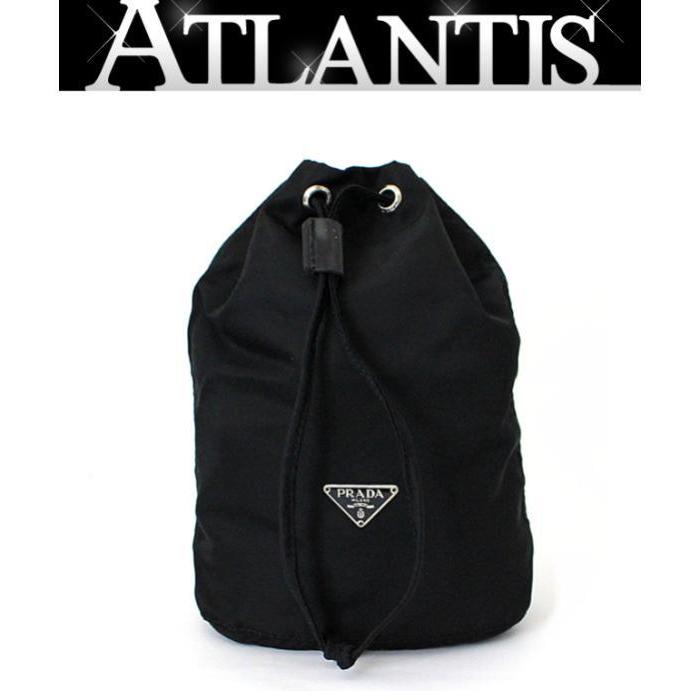 PRADA（プラダ） 美品 ミニ巾着 ポーチ ナイロン 黒 : atlantis - 通販