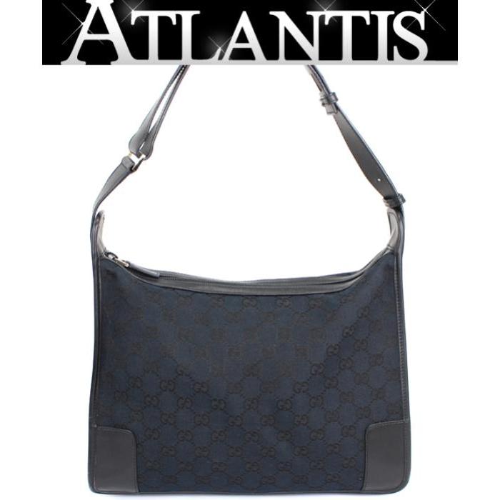SALE 美品 グッチ GUCCI ワンショルダーバッグ GGキャンバス 黒 