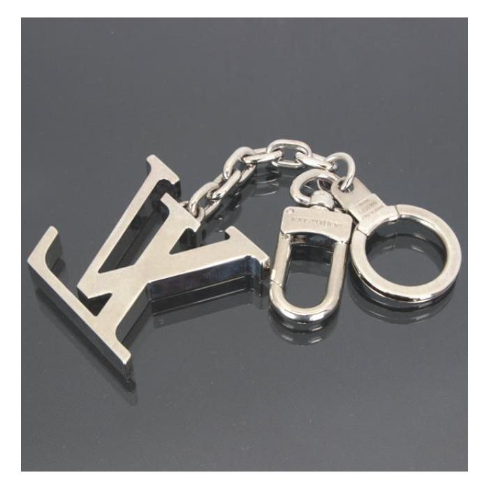 美品】ルイヴィトン キーホルダー LV ポルトクレイニシャル シルバー