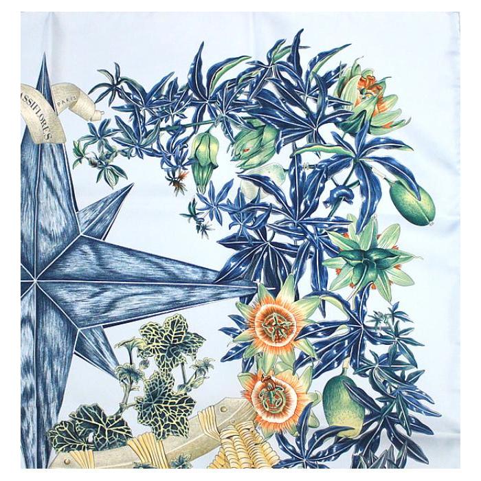 【新品未使用】HERMES エルメス カレ90 スカーフ パッションフラワー エルメス カレ90 PASSIFLORES パッションフラワー スカーフ