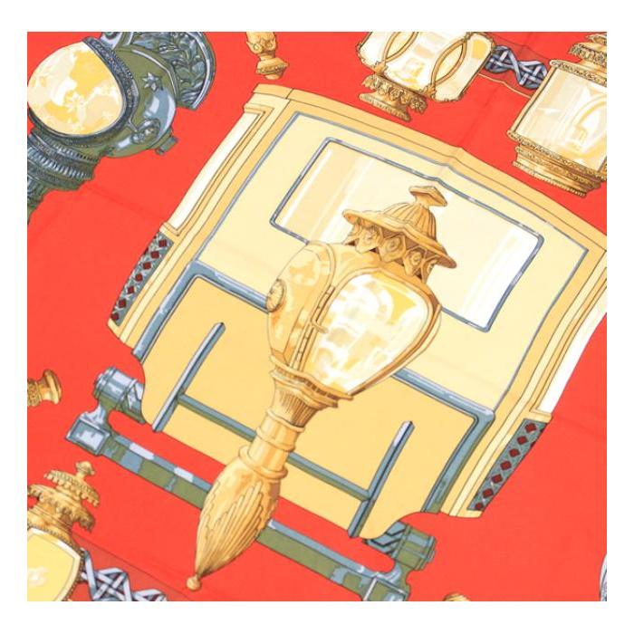 HERMES（エルメス） SALE 美品 カレ90 FEUX DE ROUTE 馬車のランタン