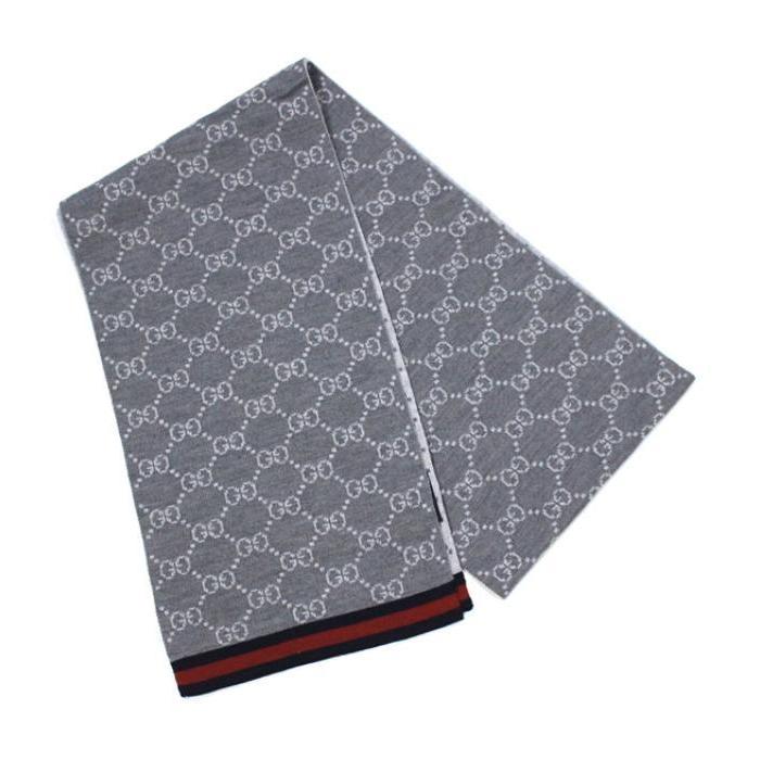 【新品未使用】GUCCI マフラー GG柄 シェリーライン GUCCI 未使用 グッチ マフラー シェリーライン GG柄グレー