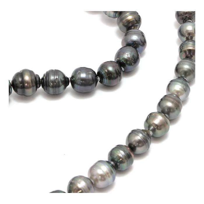 在庫処分 大SALE ブラックパールネックレス ピアスセット 黒蝶真珠 8mm