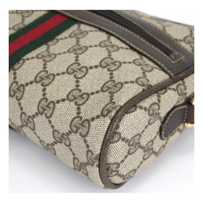 【美品】グッチ オールド ショルダーバッグ GG シュプリーム PVC GUCCI 美品 グッチ オールドグッチ ショルダーバッグ PVCレザー GG