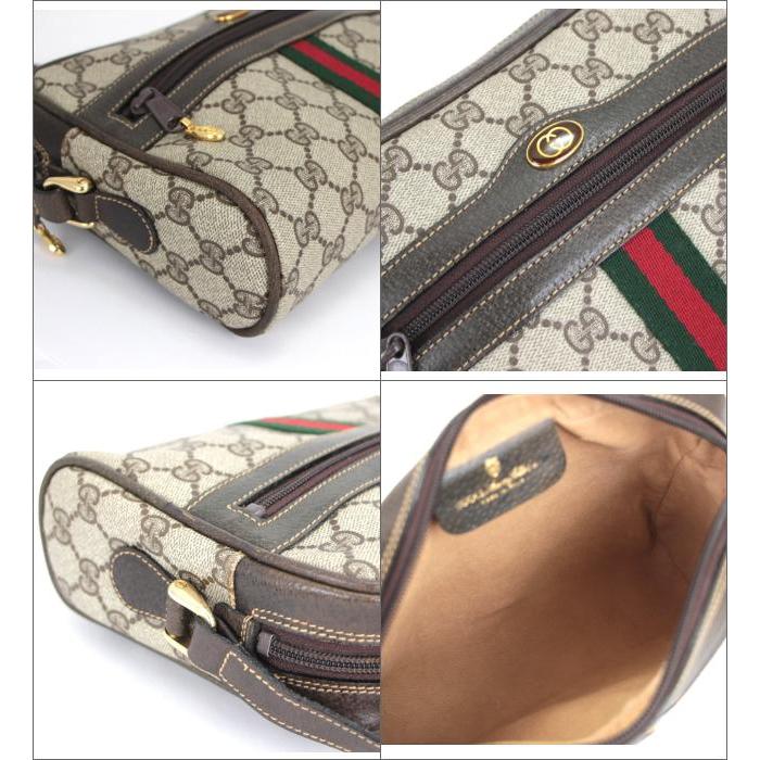オールドグッチ GGスプリーム ショルダーバッグ PVCレザー 内側ベタ無し GUCCI（グッチ） 美品 オールドグッチ ショルダーバッグ PVCレザー GG