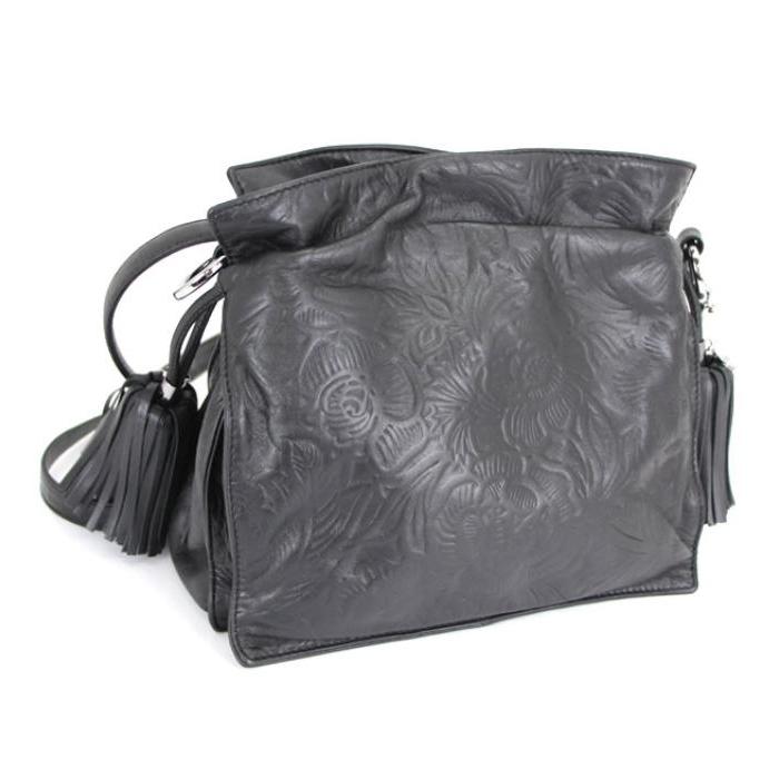 LOEWE（ロエベ） 美品 フラメンコ22 ショルダーバッグ レザー 黒