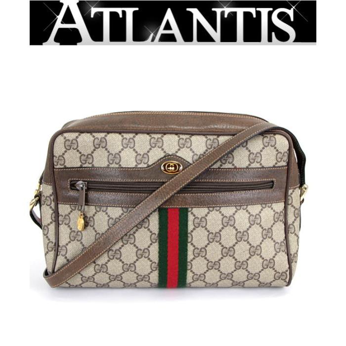 GUCCI 美品 グッチ オールドグッチ シェリーライン ショルダーバッグ 