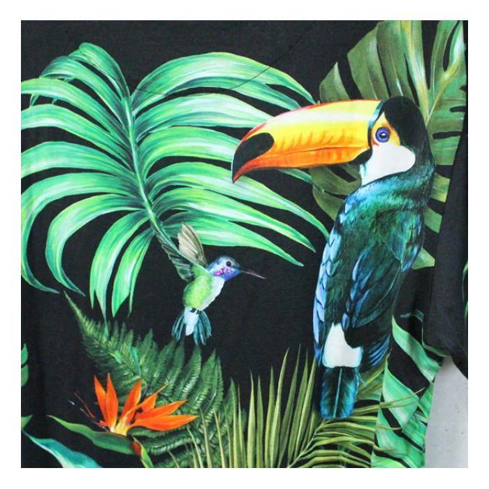 DOLCE & GABBANA 花と鳥プリント Tシャツ 54 DOLCE & GABBANA 花と鳥プリント Tシャツ 54 DOLCE & GABBANA 花と鳥