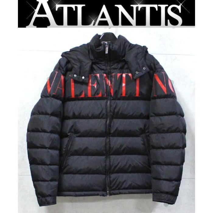 美品 ヴァレンティノ VALENTINO メンズ ダウンジャケット 黒 美品 ヴァレンティノ VALENTINO メンズ ダウンジャケット 黒