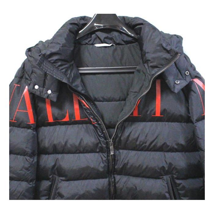 美品 ヴァレンティノ VALENTINO メンズ ダウンジャケット 黒 美品 ヴァレンティノ VALENTINO メンズ ダウンジャケット 黒