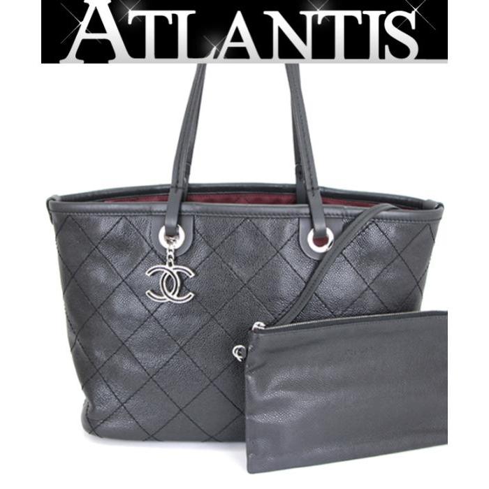CHANEL SALE 美品 シャネル オンザロード トートバッグ ポーチ付き 