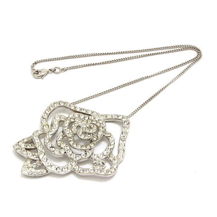 CHANEL（シャネル） SALE 美品 キラキラ カメリア ネックレス ライン