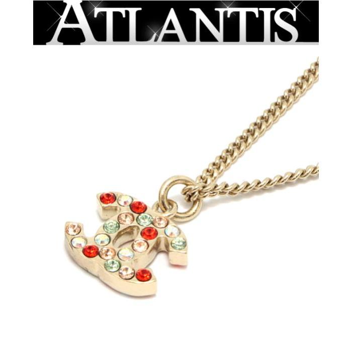 美品 シャネル CHANEL キラキラ ココマーク ネックレス マルチカラー  