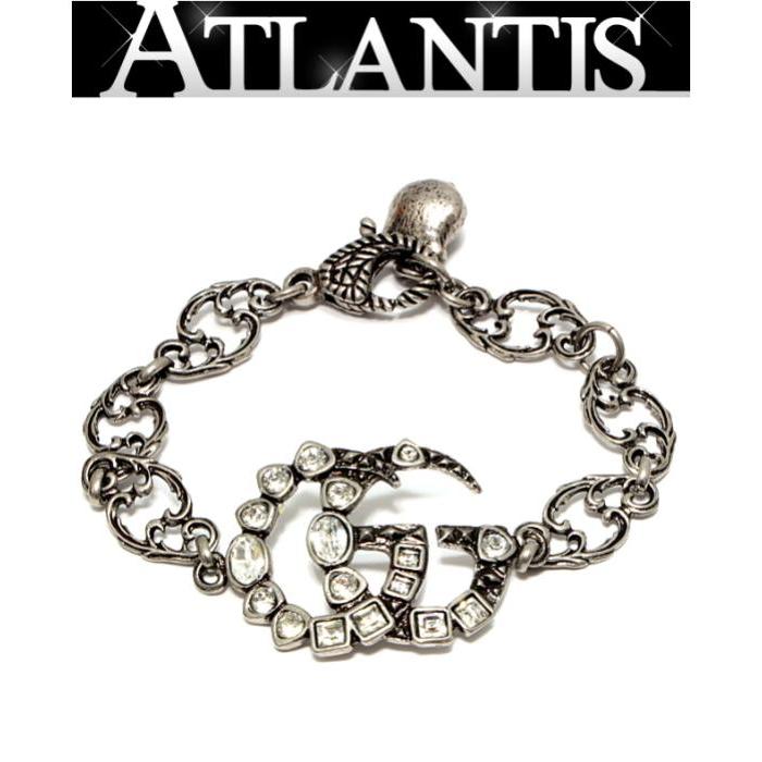 グッチ GUCCI GGマーモント ロゴ ブレスレット キャット ヘッド