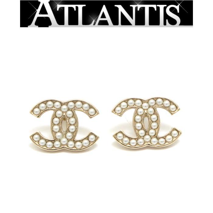 CHANEL 美品 シャネル ココマーク パール ピアス B21P
