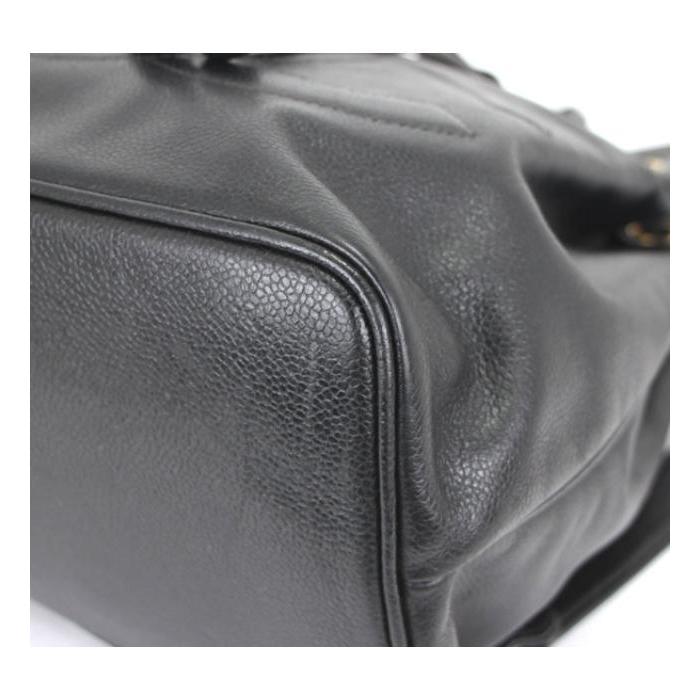 希少　シャネル　キャビアスキン　巾着　ワンショルダー　ココマーク　ブラック CHANEL SALE シャネル デカココマーク 巾着型 ワンショルダー