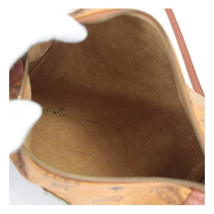 MCM（エムシーエム） SALE ショルダーバッグ 筒型 レザー ブラウン