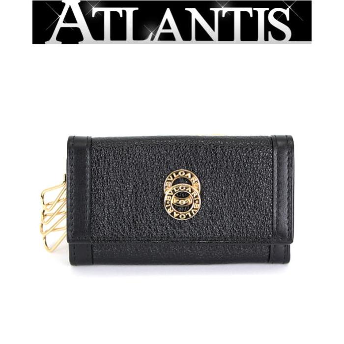 BVLGARI 未使用 ブルガリ 4連 キーケース ドッピオトンド レザー 