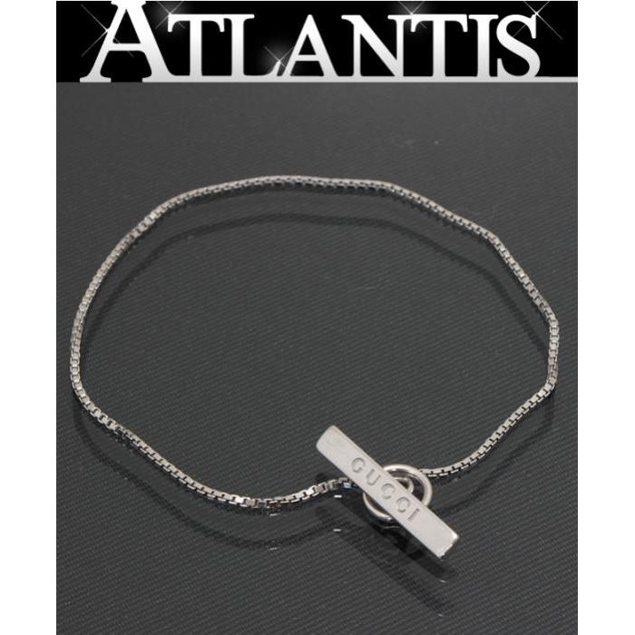 GUCCI SALE 美品 グッチ グッチロゴ ラリエット ブレスレット 750  