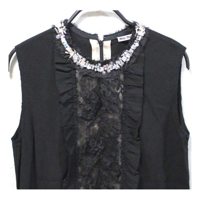 miu SALE 美品 ミュウミュウ ノースリーブ チュニック シャツ