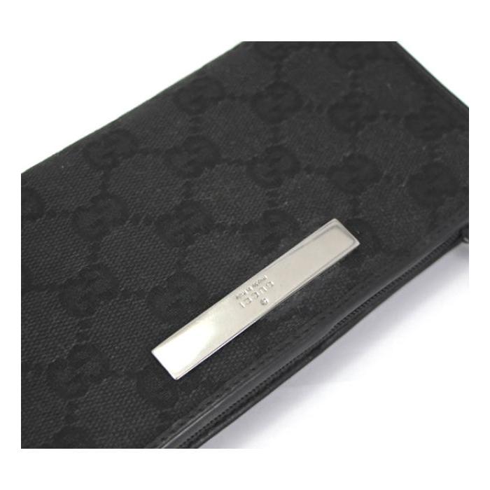 GUCCI（グッチ） 二つ折り長財布 GG柄 キャンバス ブラック : atlantis