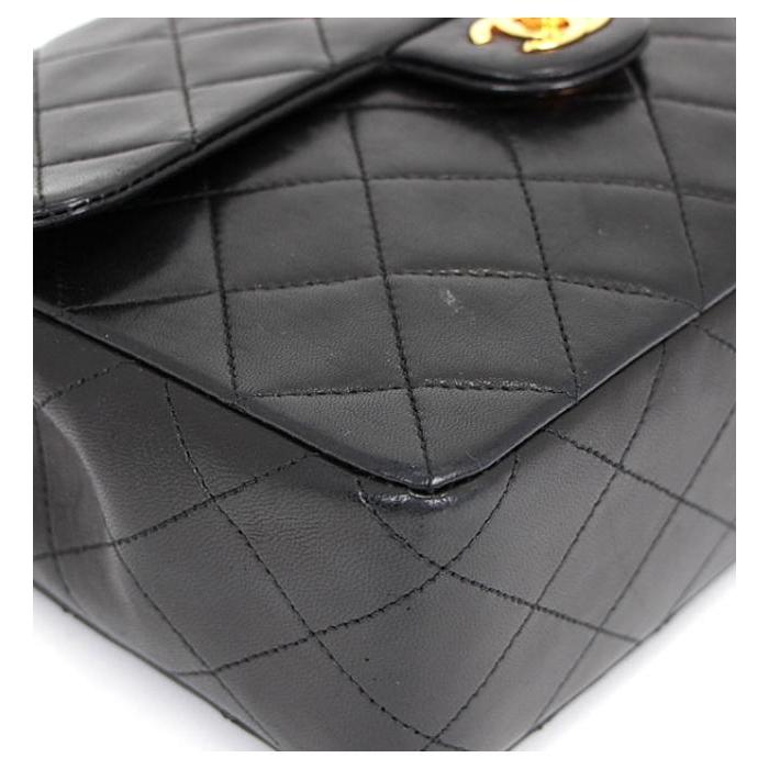 シャネル CHANEL マトラッセ20 チェーンショルダーバッグ ラムスキン 黒 G金具 2番台 【72511】 CHANEL（シャネル） マトラッセ20 チェーンショルダーバッグ