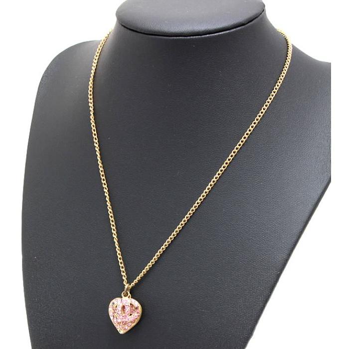 CHANEL（シャネル） ココマーク キラキラ ハート ジルコ ネックレス