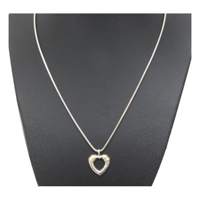 TIFFANY&Co.（ティファニー） オープンハート コンビ ネックレス