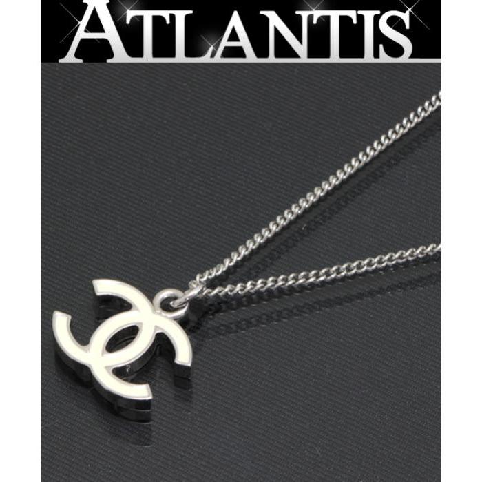 CHANEL 定番人気! 美品 シャネル ココマーク ネックレス 白 05V CHANEL 定番人気! 美品 シャネル ココマーク ネックレス 白 05V