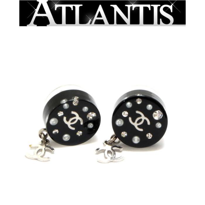 美品シャネルクリアピアス