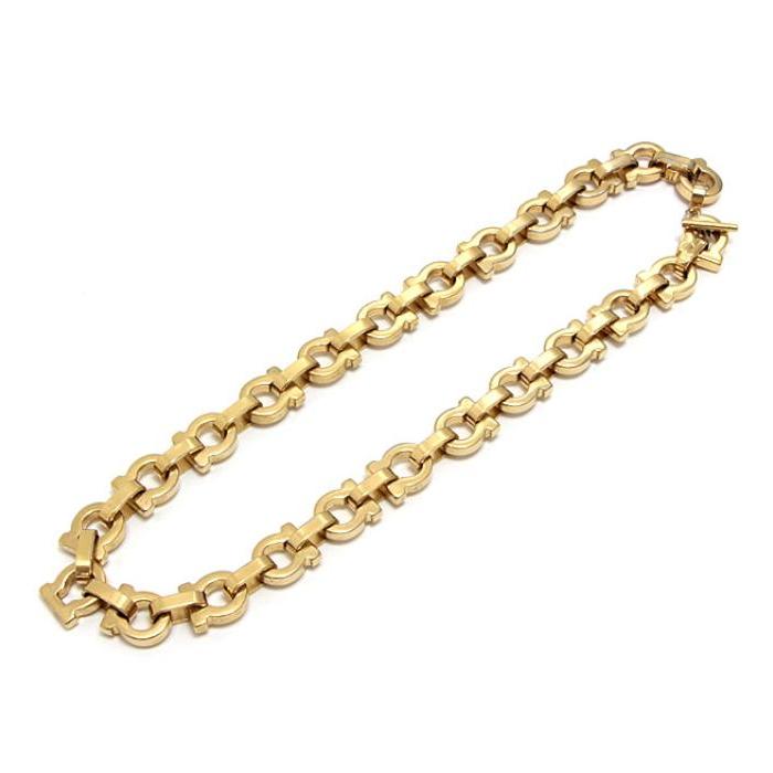 【Nしま】フェラガモ ガンチーニ チェーンネックレス メンズ ファッション Nしま】フェラガモ ガンチーニ チェーンネックレス メンズ