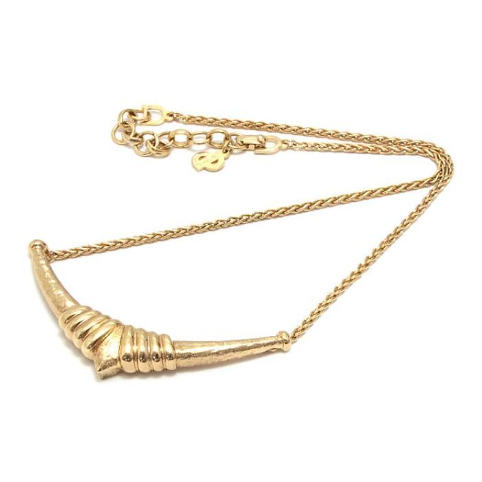 Christian Dior 美品 クリスチャン ディオール CDロゴ ジルコ チェーン