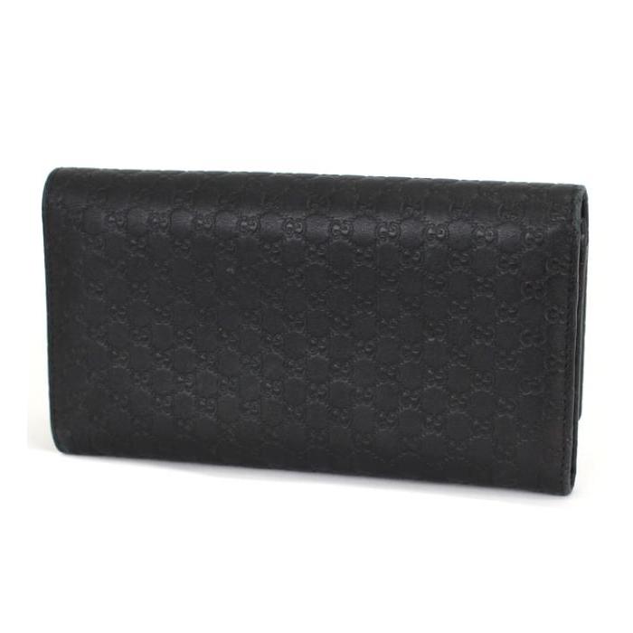 グッチ GUCCI 長財布 グッチシマ リボン レザー ブラック 388679