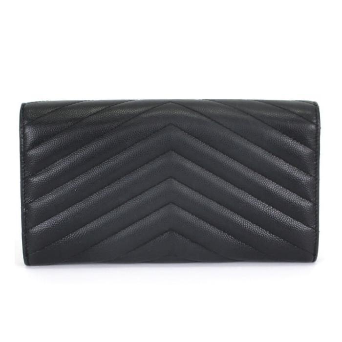 正規品イヴサンローランYVES SAINTLAURENTマテラッセ長財布レザー黒 Yves Saint Laurent（イヴ・サンローラン） マテラッセ ファスナー付き
