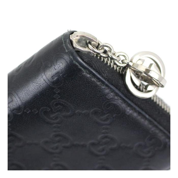 GUCCI グッチ グッチシマ ラウンドファスナー 長財布 レザー