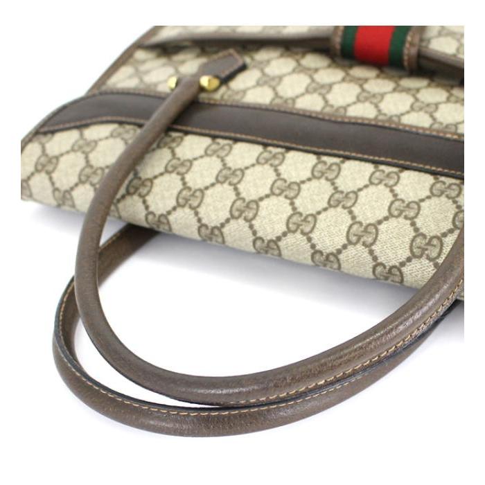 GUCCI（グッチ） レア 美品 オールドグッチ トートバッグ PVCレザー GG